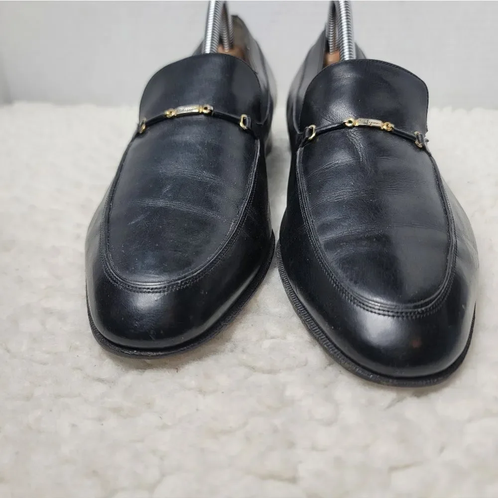 Vintage Salvatore Ferragamo Men's Leather Loafer Shoes Size 9EE